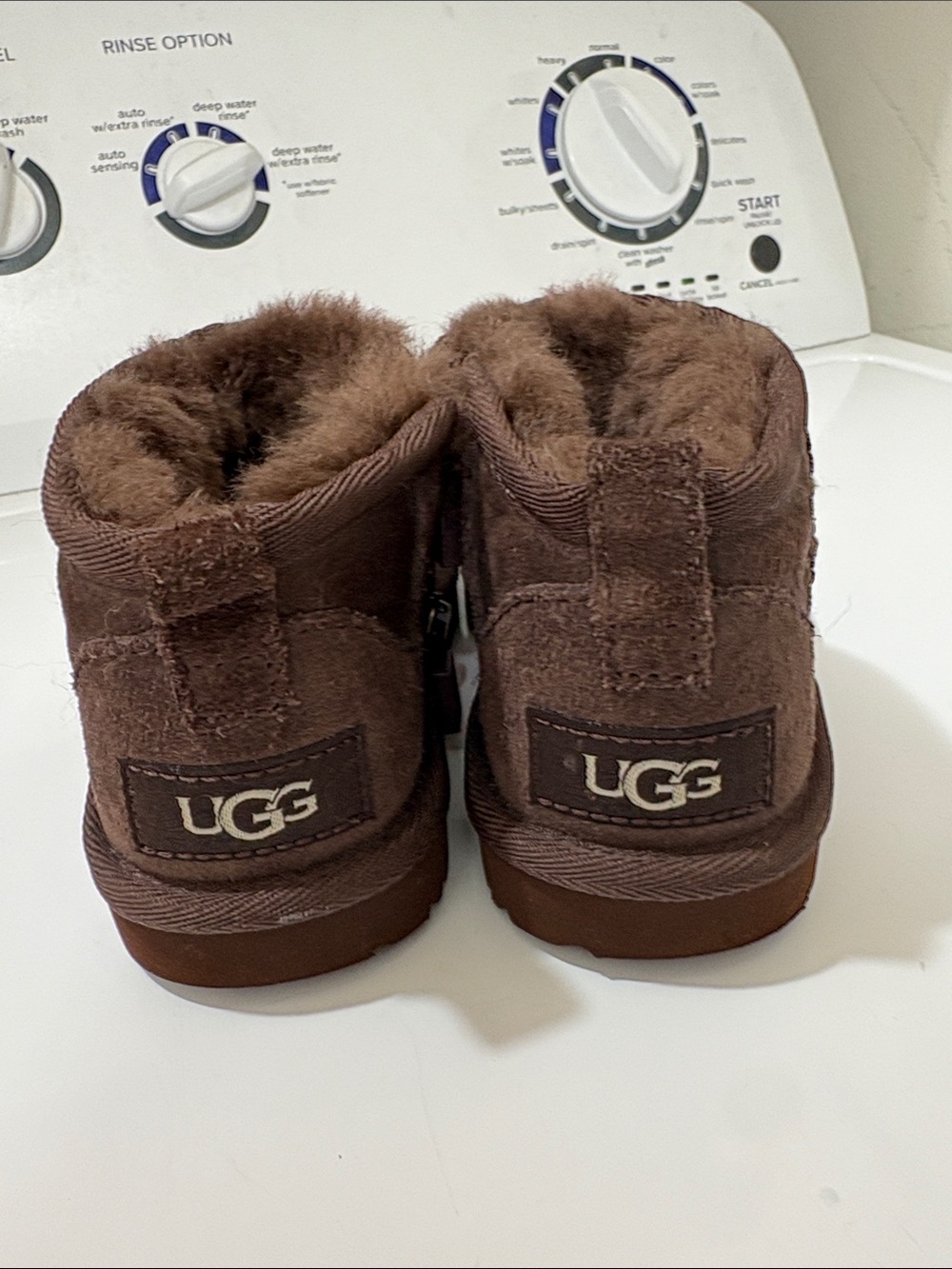 UGG Kids Chocolate Brown Shearling Booties